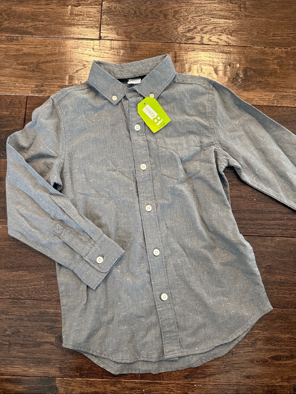 Crazy 8 Boys' Heathered Gray Button-Down Shirt